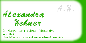 alexandra wehner business card